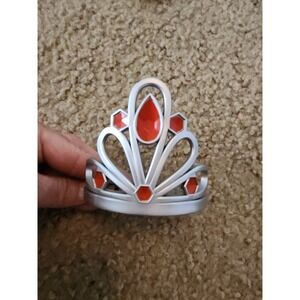 OLIVIA the PIG 2010 14" Plush Doll Stuffed Toy CROWN TIARA Silver w/ Red‎ Jewels